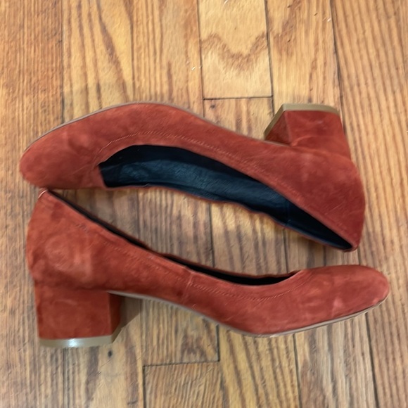 Free People Jeffrey Campbell Burnt Orange Suede Cyndi Block Heel Women’s Size 8 - Picture 5 of 10